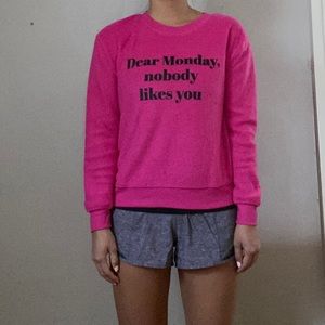 Hot Pink Dear Monday Sweatshirt